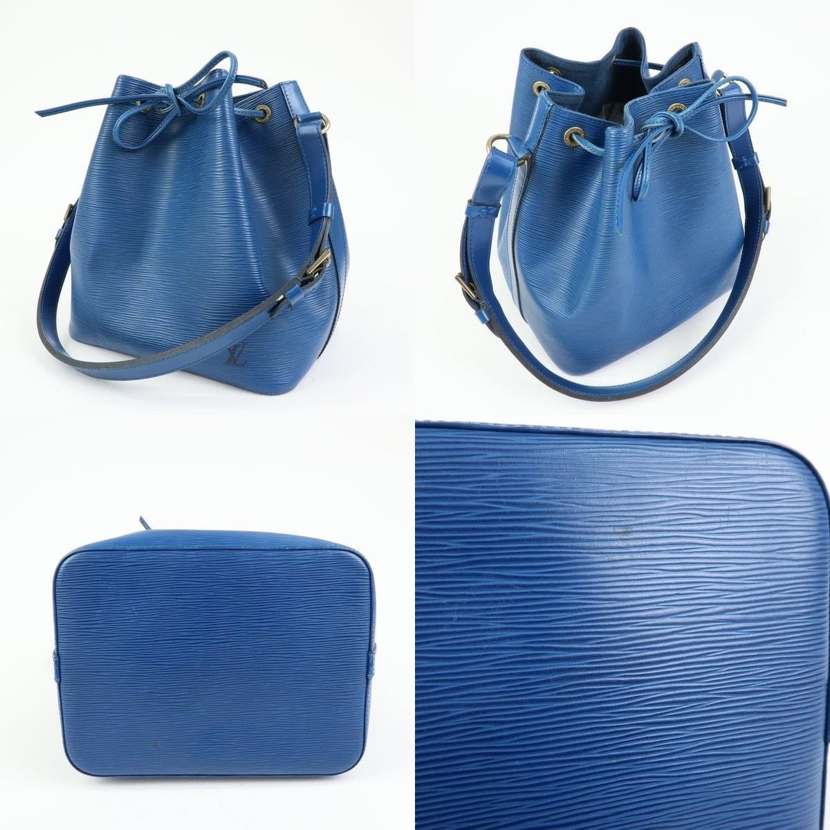 Louis Vuitton Louis Vuitton Epi Petit Noe Shoulder Bag Leather Bucket Blue Size ONE SIZE - 3 Thumbnail