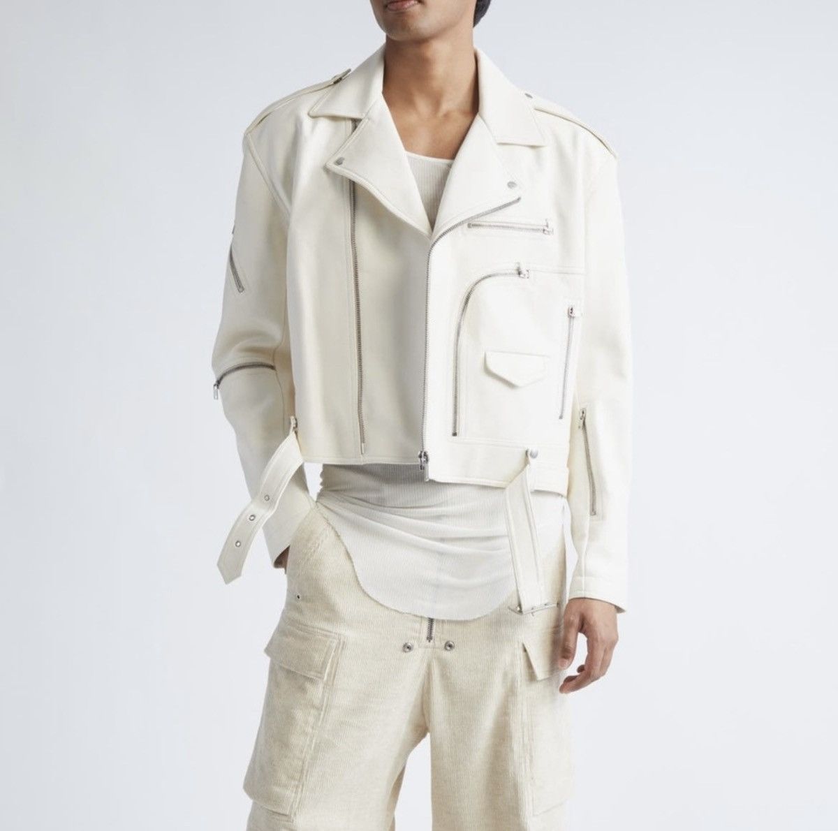 Rick Owens Rick Owens Concordians cropped Bauhaus stooges Albino Jacket Size US L / EU 52-54 / 3 - 3 Thumbnail