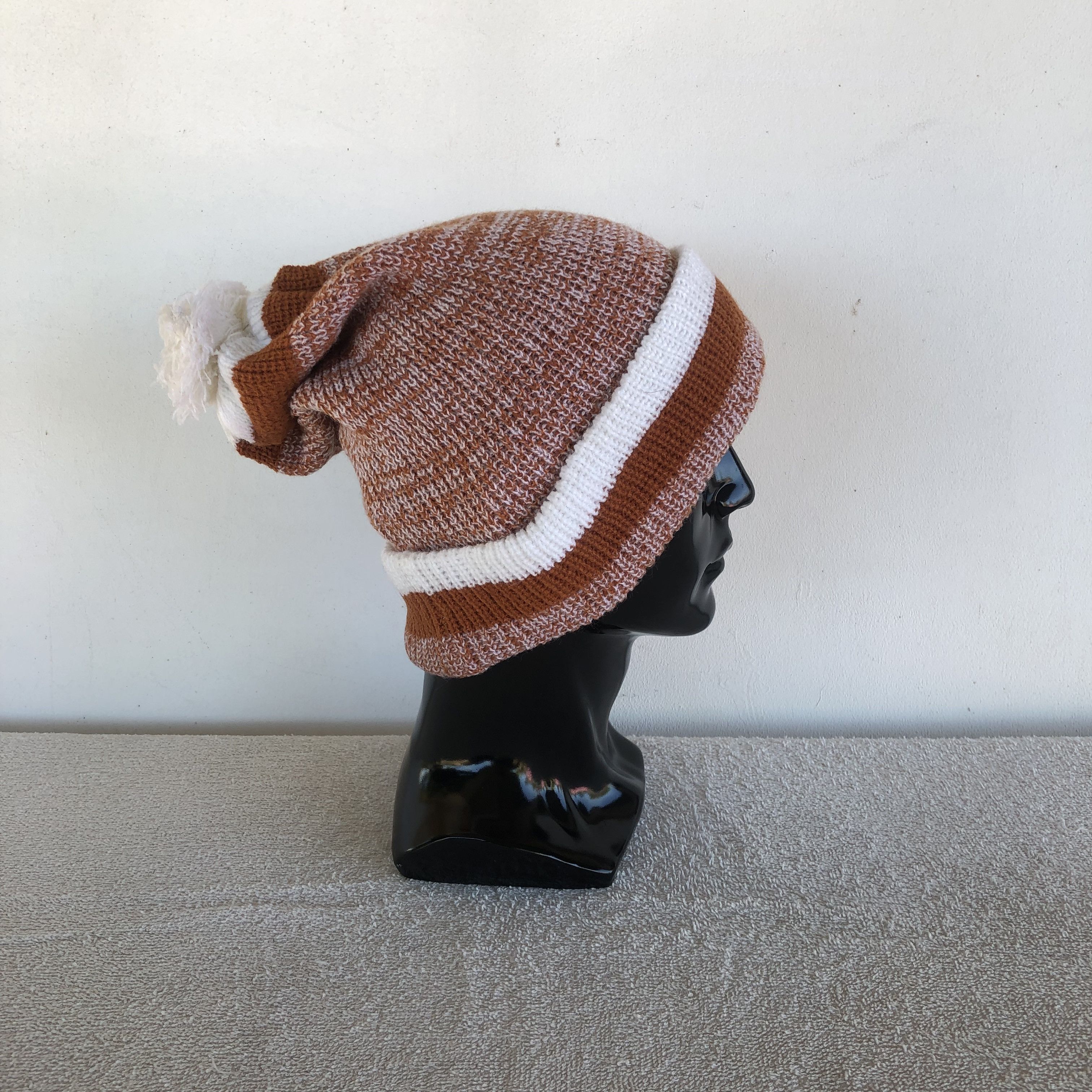 Japanese Brand Vintage 90s Unknown Knit Beanie Snow Caps Hats Size ONE SIZE - 3 Thumbnail
