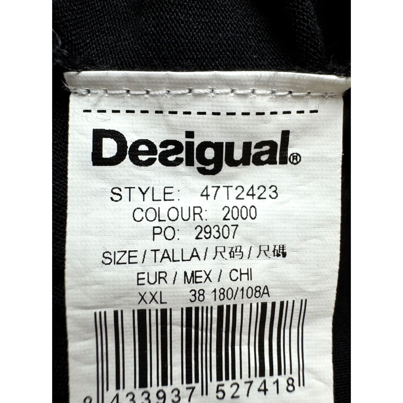 Desigual Desigual Shirt Womens XXL Black Long Sleeve Round Neck Tunic 2XL Size XXL / US 16-18 / IT 52-54 - 5 Thumbnail