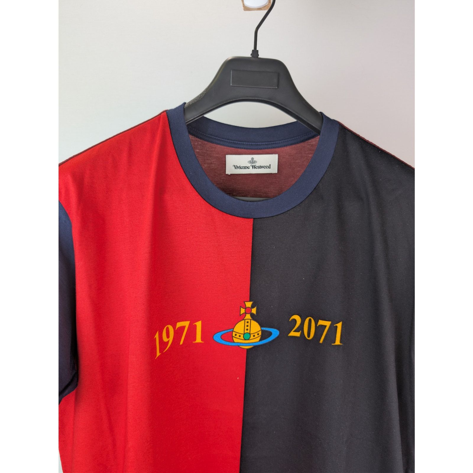 Vivienne Westwood o1rshd1 Classic Printed Organic Jersey T-Shirt Soccer Print Size US L / EU 52-54 / 3 - 7 Thumbnail