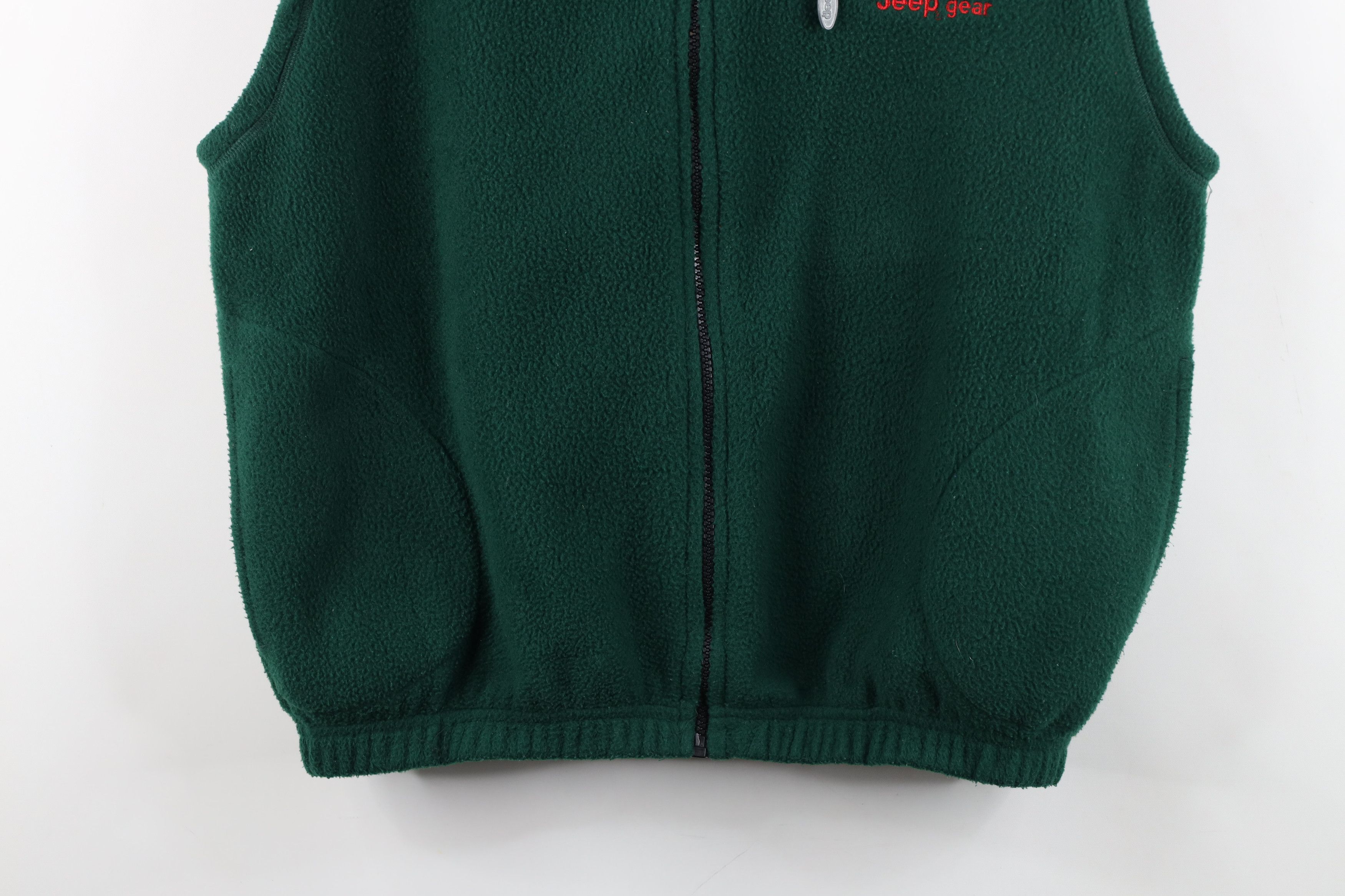 Jeep Vintage 90s Jeep Motor Co Gear Fleece Vest Jacket Green Size XL / US 12-14 / IT 48-50 - 3 Thumbnail