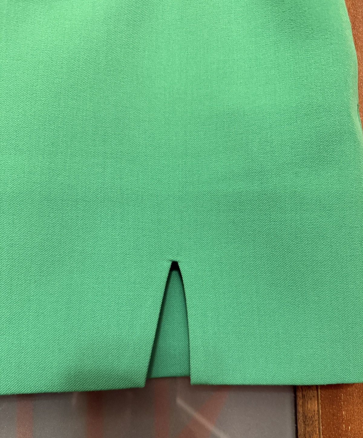 Zara Zara Woman Bright Green Lined Very Mini Skirt Split Hem Size 36" / US 14 / IT 50 - 6 Thumbnail