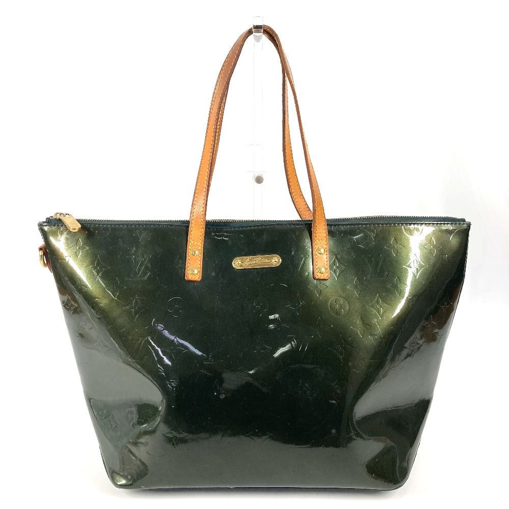 Louis Vuitton M93673 Monogram Vernis Bellevue Gm Briefcase Shawl Tote Bag Shoulder Canvas Women Bluenewey Green