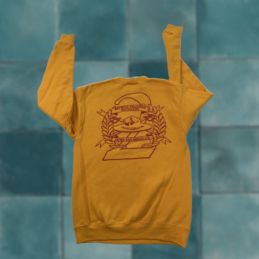 Champion VINTAGE Marines Corps Champion Sweatshirt Mens Small Yellow 90s Size US S / EU 44-46 / 1 - 7 Thumbnail