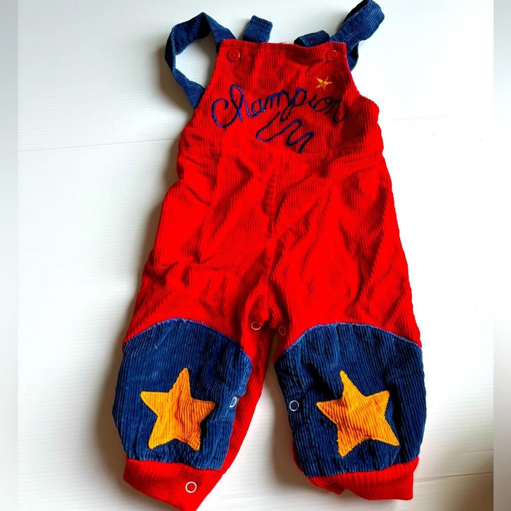 Designer Vintage Champion Overalls with Stars Size ONE SIZE - 1 Thumbnail