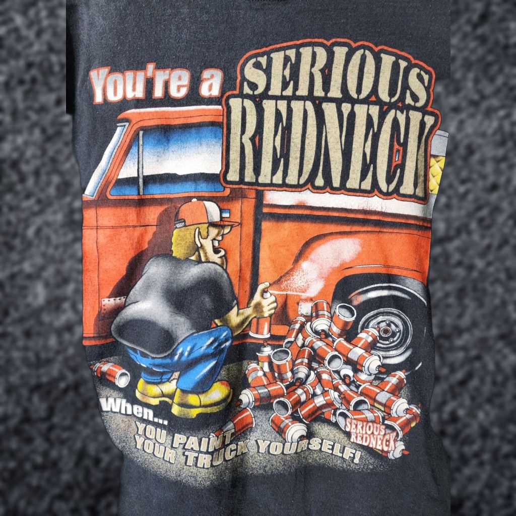 Delta Vintage Mens L Serious Redneck Spray Paint Truck Funny T Shirt Distressed Size US L / EU 52-54 / 3 - 1 Thumbnail