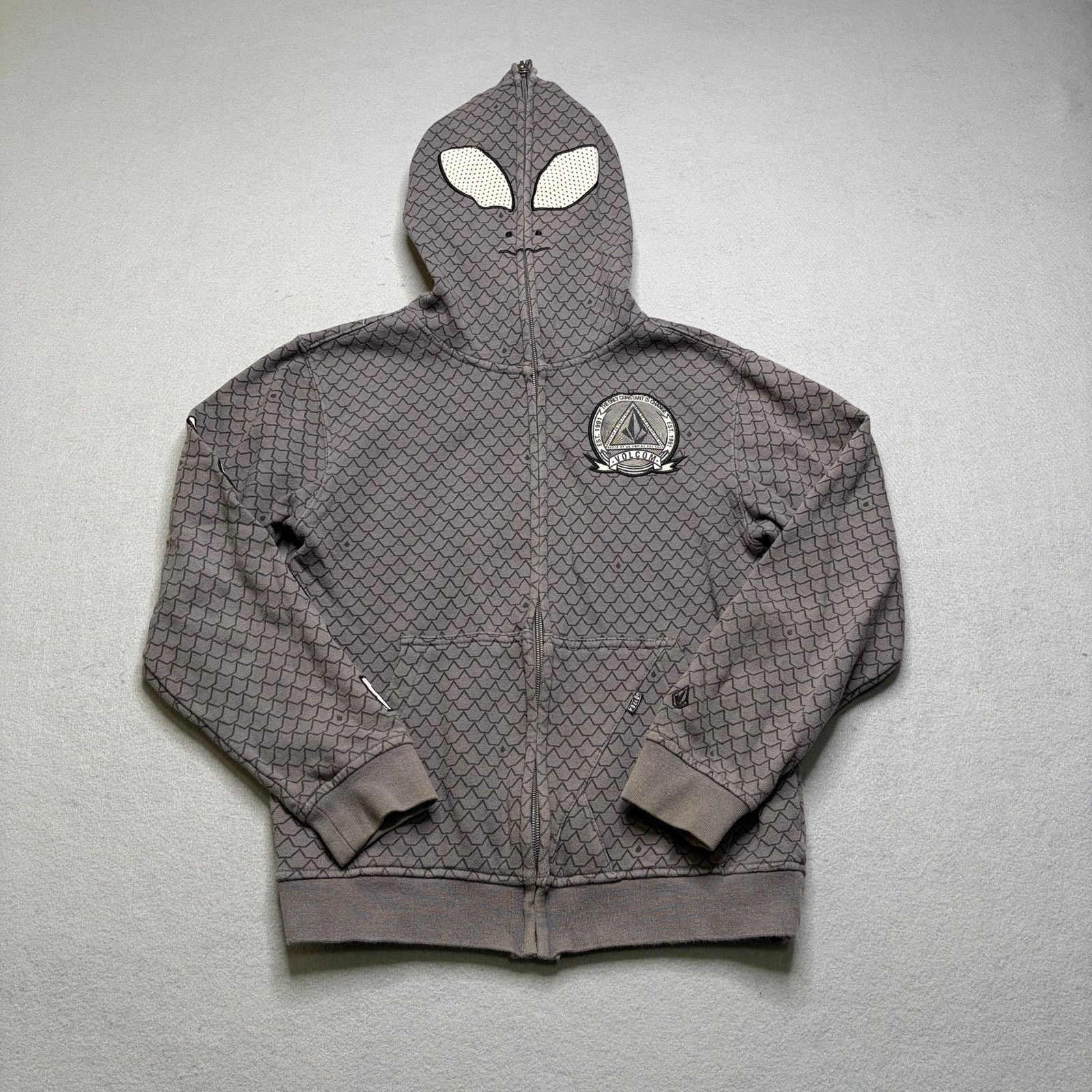 Volcom Volcom Stone Face Full Zip Hoodie Mask Gray Y2K Men’s XS Size US XS / EU 42 / 0 - 1 Thumbnail