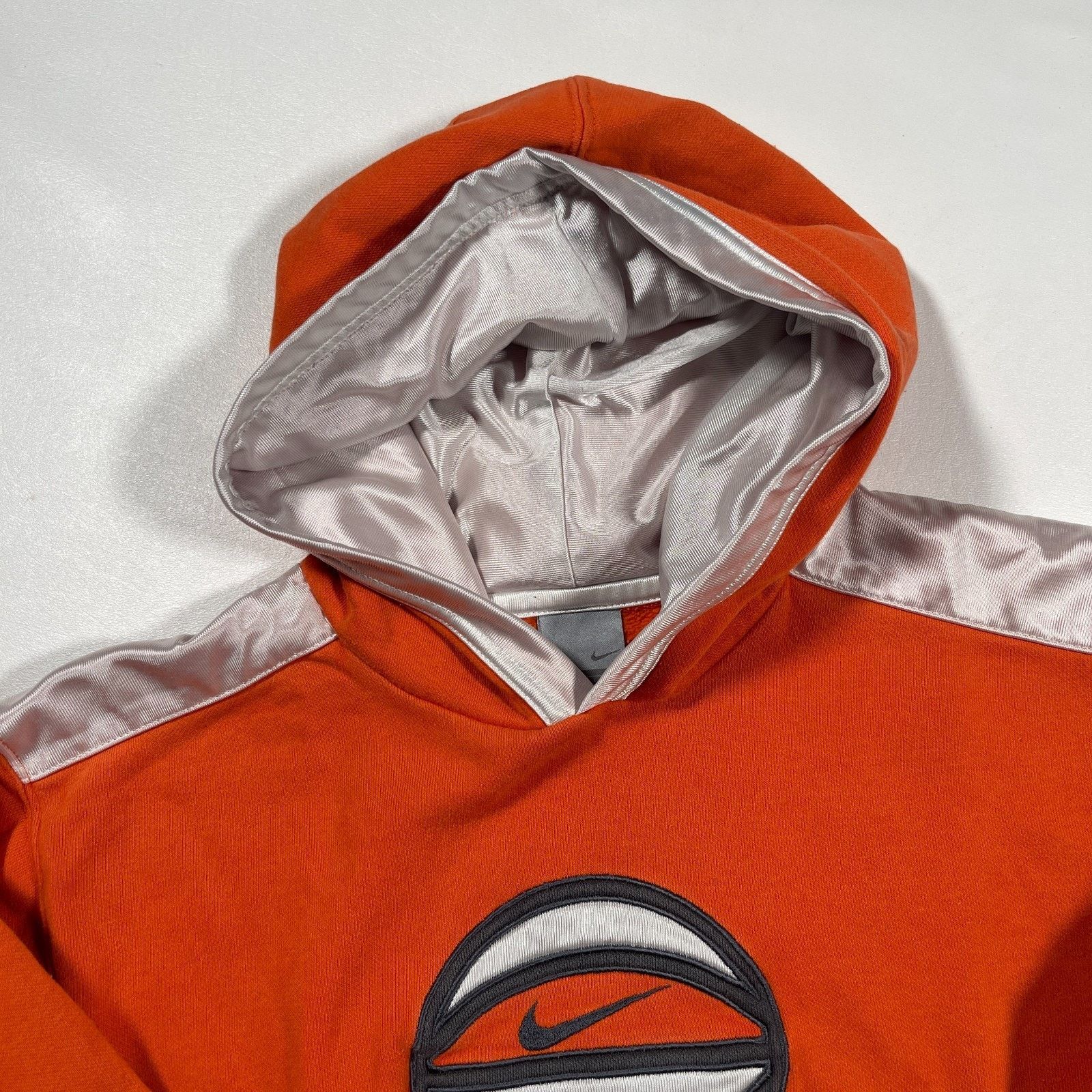 Nike × Vintage vintage Nike Air basketball hoodie Orange gray Youth Large L Size US L / EU 52-54 / 3 - 5 Thumbnail