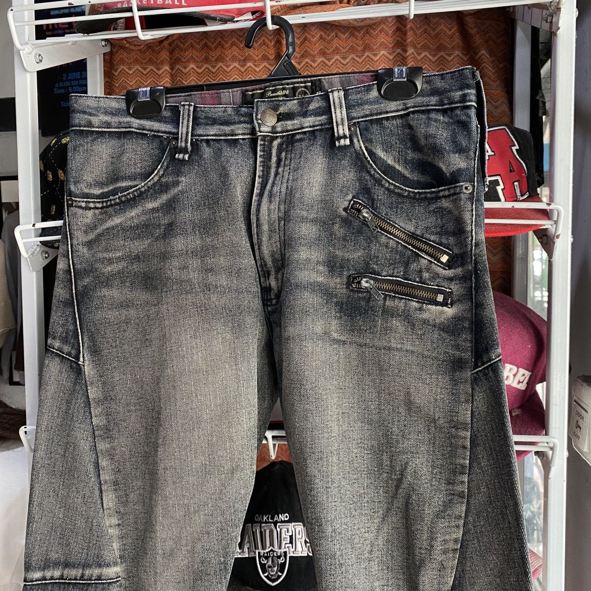 Hysteric Glamour Breathmint Japanese Brand Double Knee Multi-Zip Denim Jeans Size US 33 - 3 Thumbnail