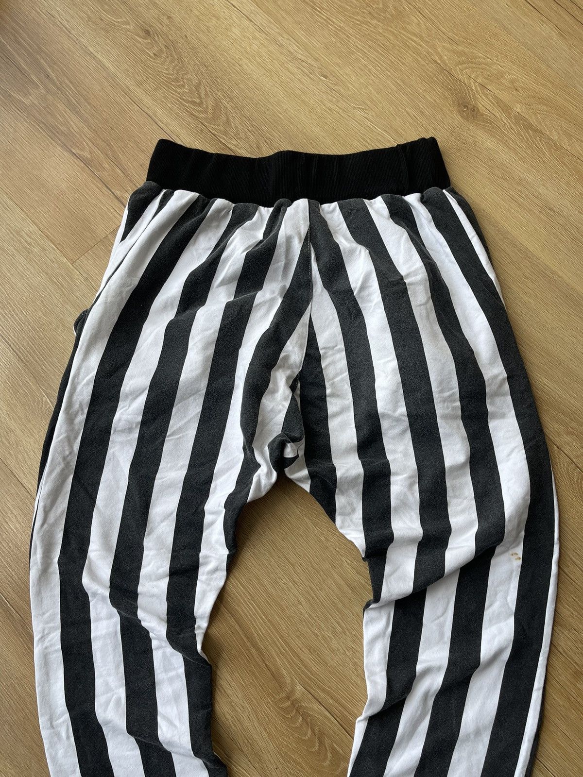 Japanese Brand VTG Striped Baggy Harem Pants Grunge Punk Issey Miyake Style Size US 29 - 13 Thumbnail
