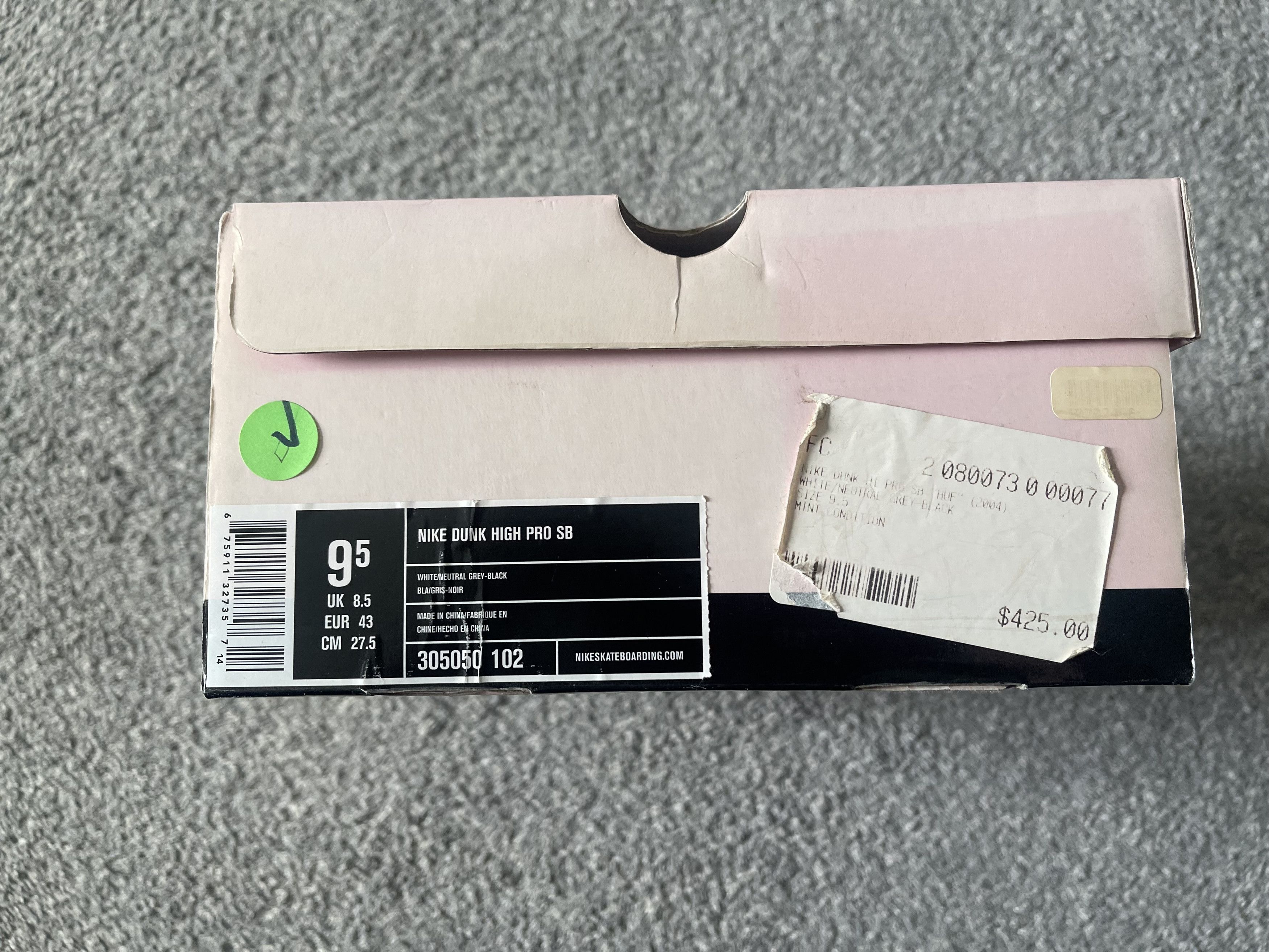 Nike Nike SB Dunk High (HUF) sz 9.5 Size US 9.5 / EU 42-43 - 12 Thumbnail