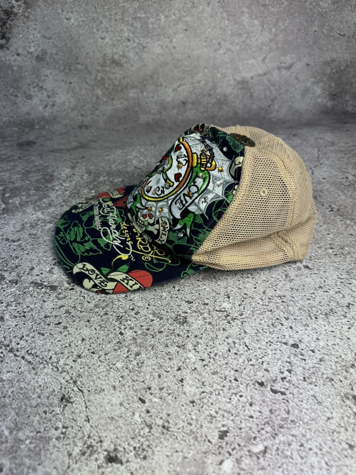 Christian Audigier × Ed Hardy × Vintage Ed Hardy Cap Y2K Trucker Hat Vintage Size ONE SIZE - 4 Thumbnail