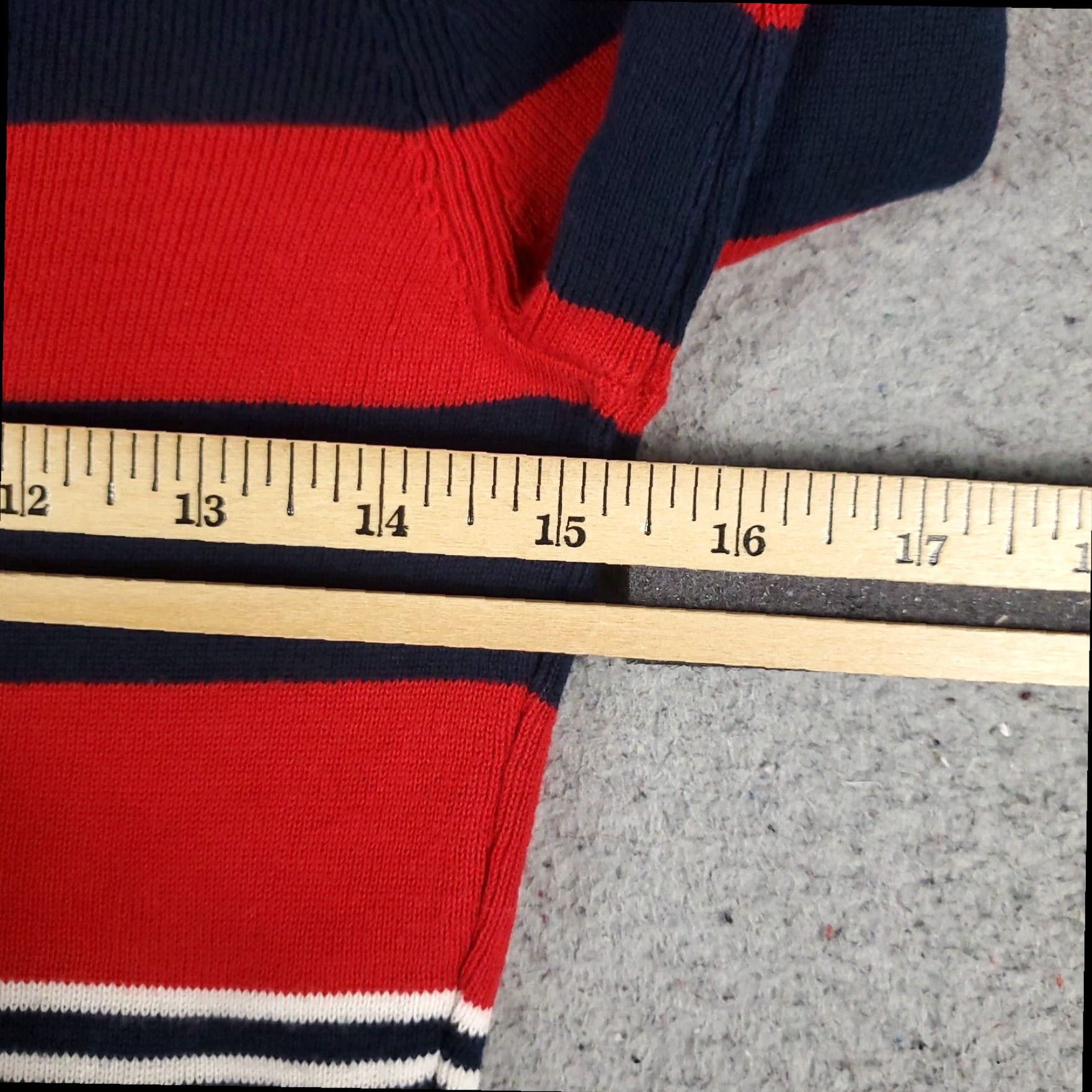 Tommy Hilfiger Tommy Hilfiger Blue Red Striped Crew Neck Pullover Sweater Womens Medium Size M / US 6-8 / IT 42-44 - 7 Thumbnail