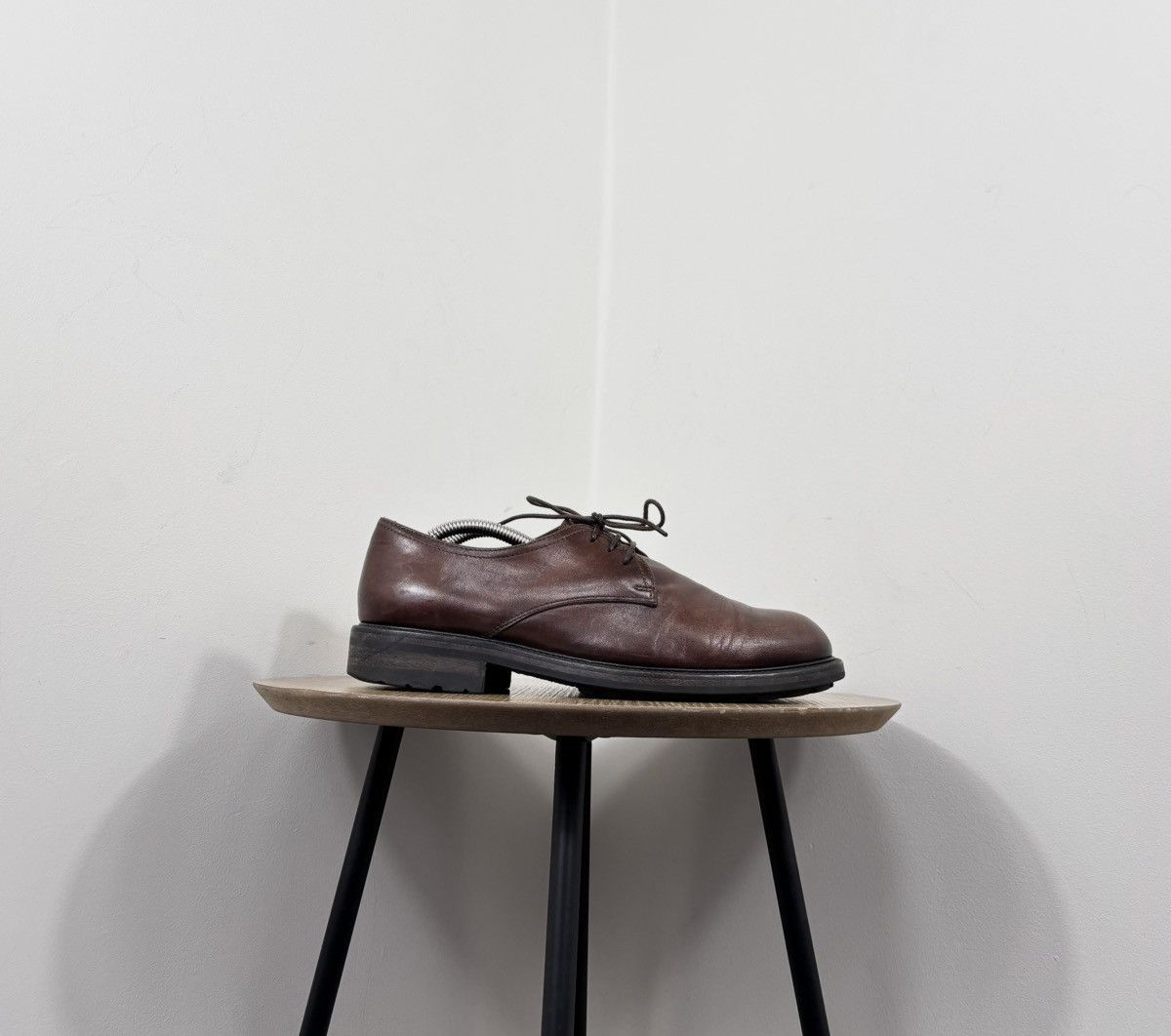 Pantanetti Pantanetti Men’s Italian Brown Leather Derby Shoes Size US 7 / EU 40 - 2 Thumbnail