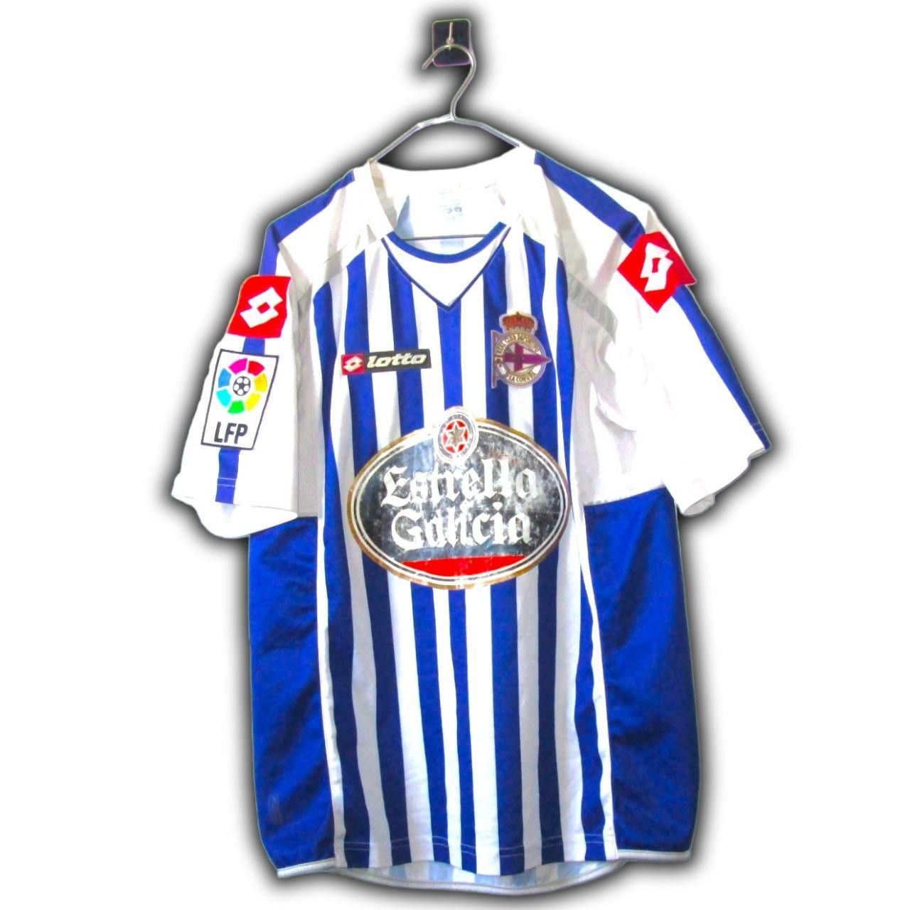 Lotto Sport Deportivo LA Coruna Spain 2010 2011 Home Shirt Jersey Size US L / EU 52-54 / 3 - 1 Thumbnail