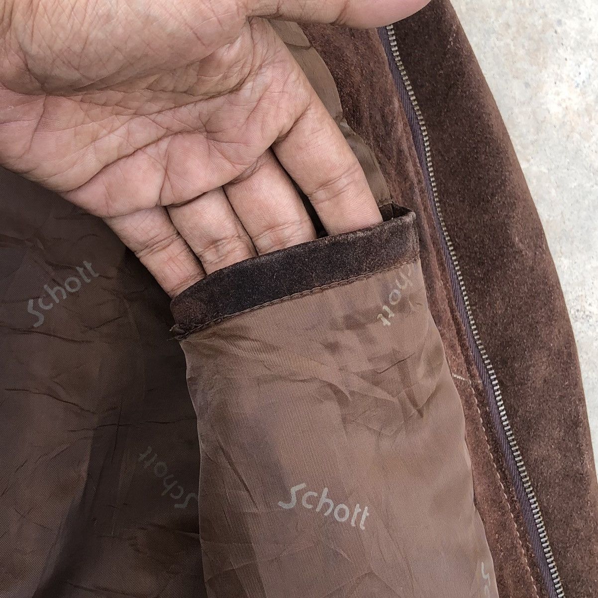 Schott Vintage SCHOTT NYC Suede Leather Bomber Jacket 🇺🇸 Size US M / EU 48-50 / 2 - 18 Thumbnail