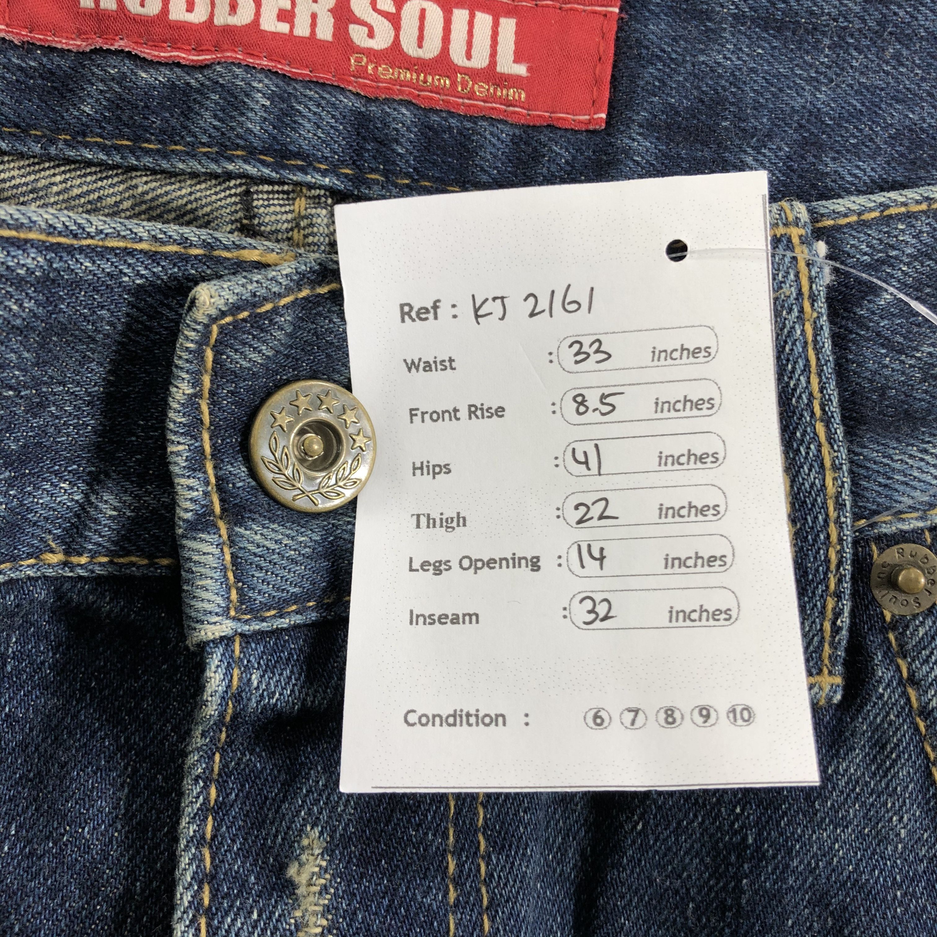 Japanese Brand Rubber Soul Rusty Wash Jeans KJ2161 Size US 32 / EU 48 - 12 Thumbnail