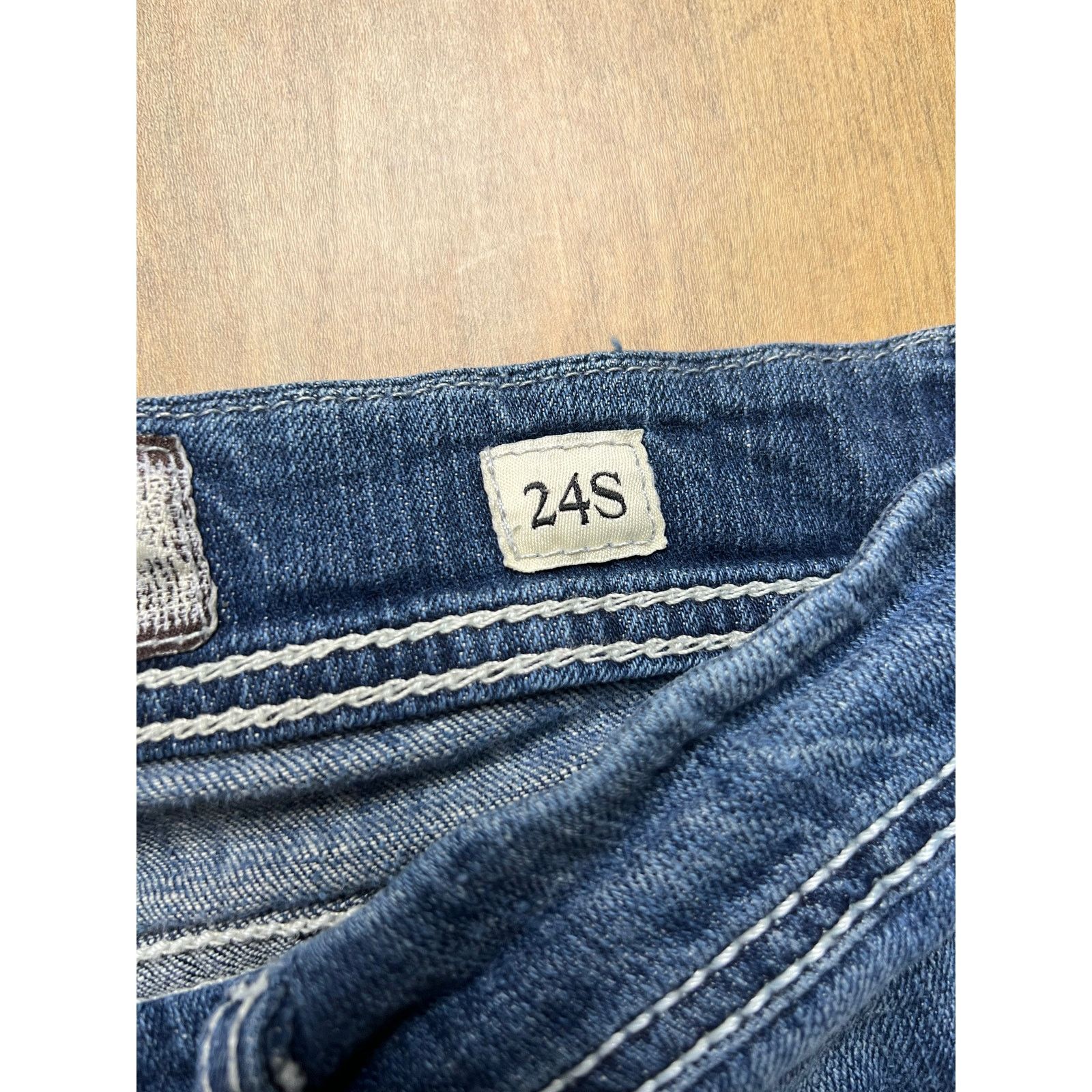 BKE BKE Women’s Starlite Low Rise Flare Blue Denim Jean 24S Y2K Size 24" / US 00 / IT 34 - 6 Thumbnail