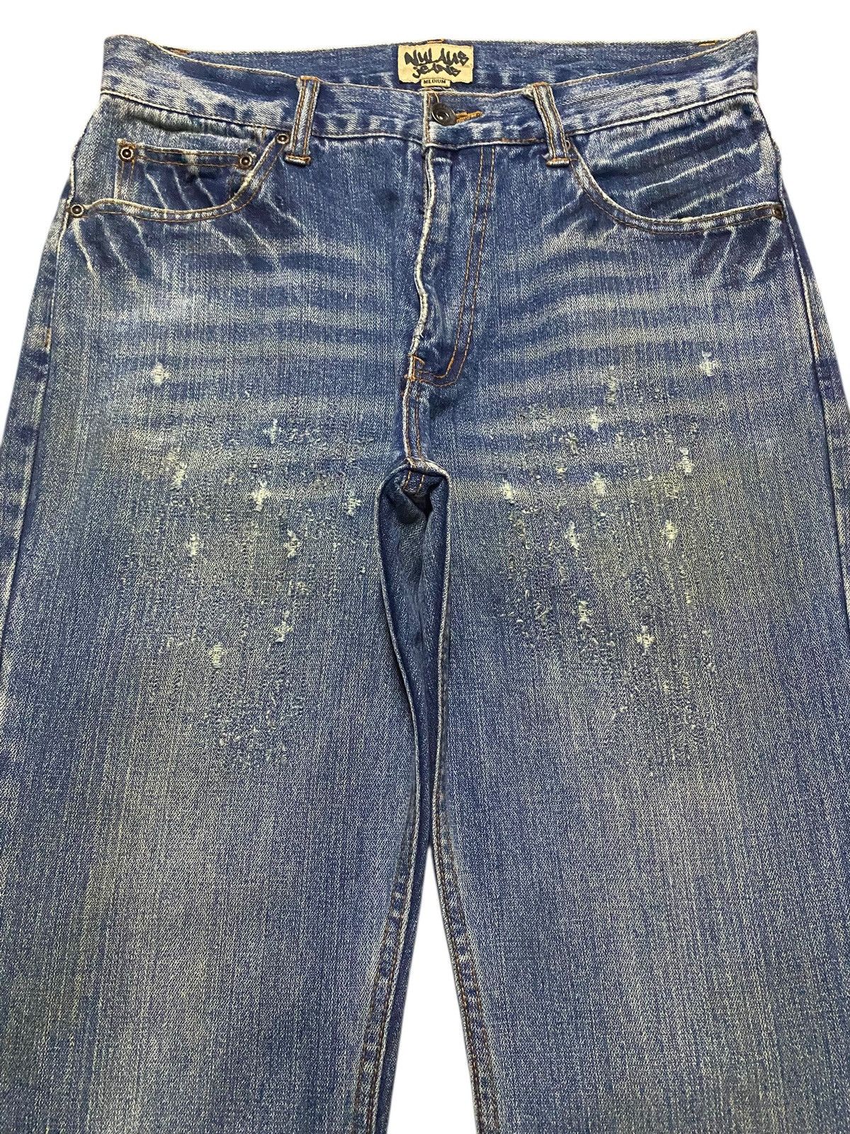 Seditionaries Vintage Japanese Brand Nylaus Grunge Distressed Flare Jeans Size US 31 - 3 Thumbnail