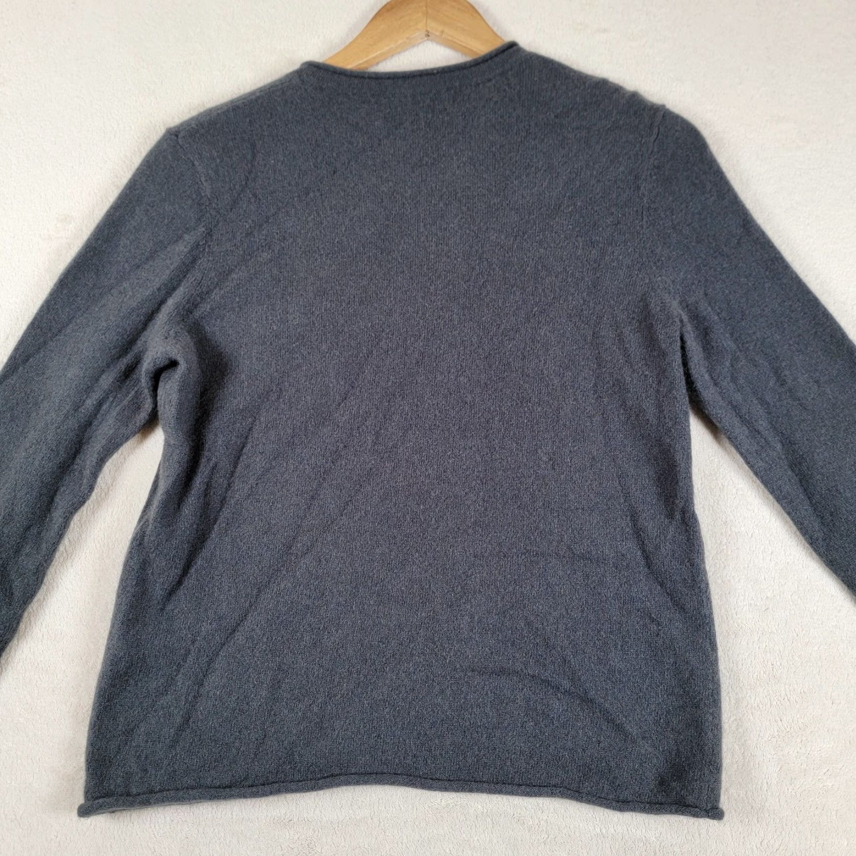 AQUA VINTAGE Aqua Cashmere High Low Cashmere Sweater Peacoat Gray Large Size L / US 10 / IT 46 - 3 Thumbnail
