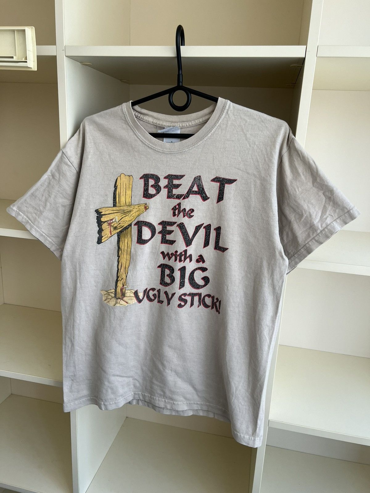 Vintage Vintage Jesus Beat the Devil With a Big Ugly Stick T-Shirt Size US M / EU 48-50 / 2 - 5 Thumbnail