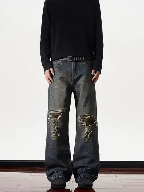 Jean High street ripped and distressed baggy jeans Size US 30 / EU 46 - 8 Thumbnail
