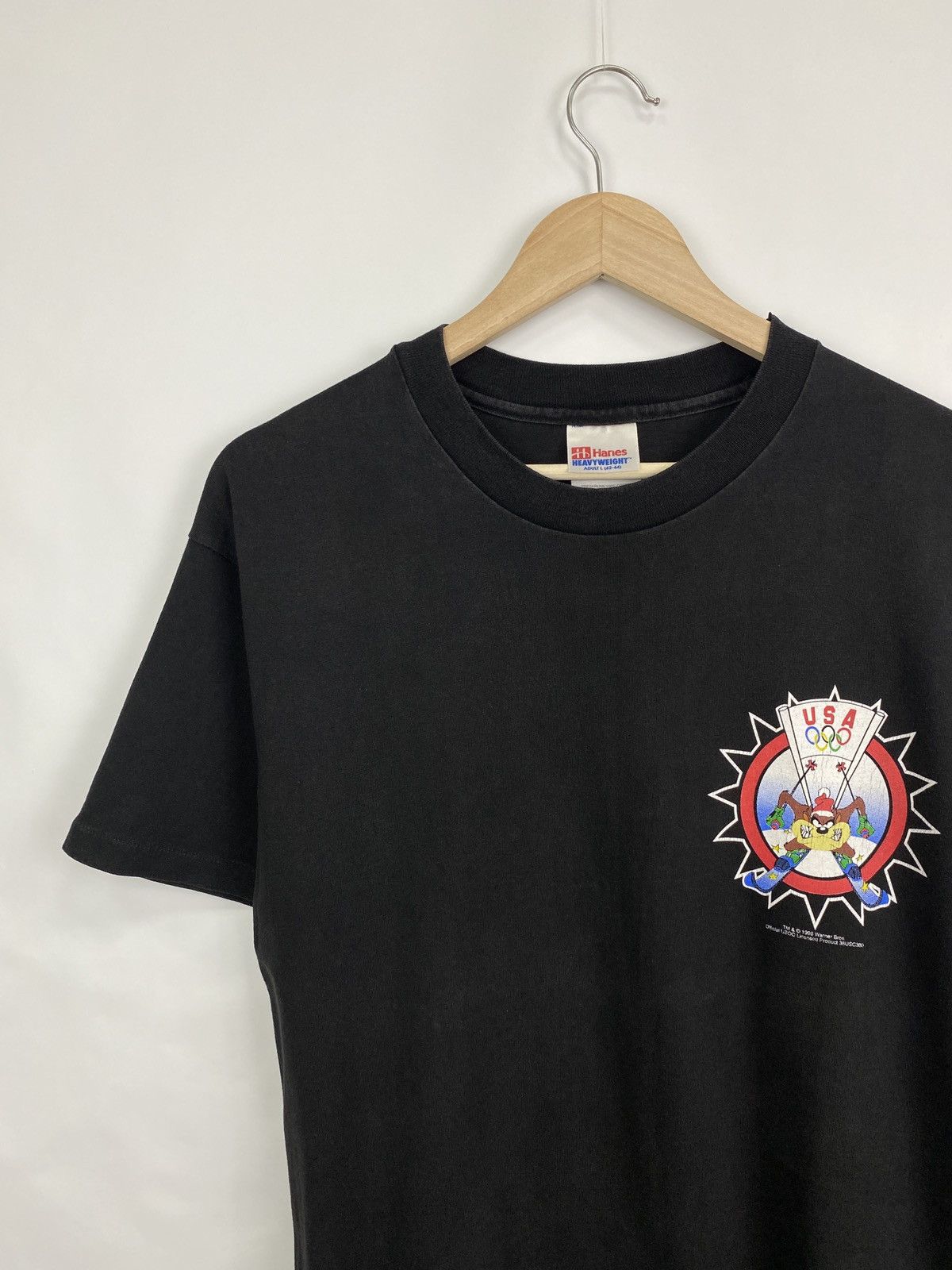 Hanes 🇺🇸 Vintage 1995 Taz Warner Bros Olympic USA Retro T-Shirt Y2K Size US L / EU 52-54 / 3 - 8 Thumbnail
