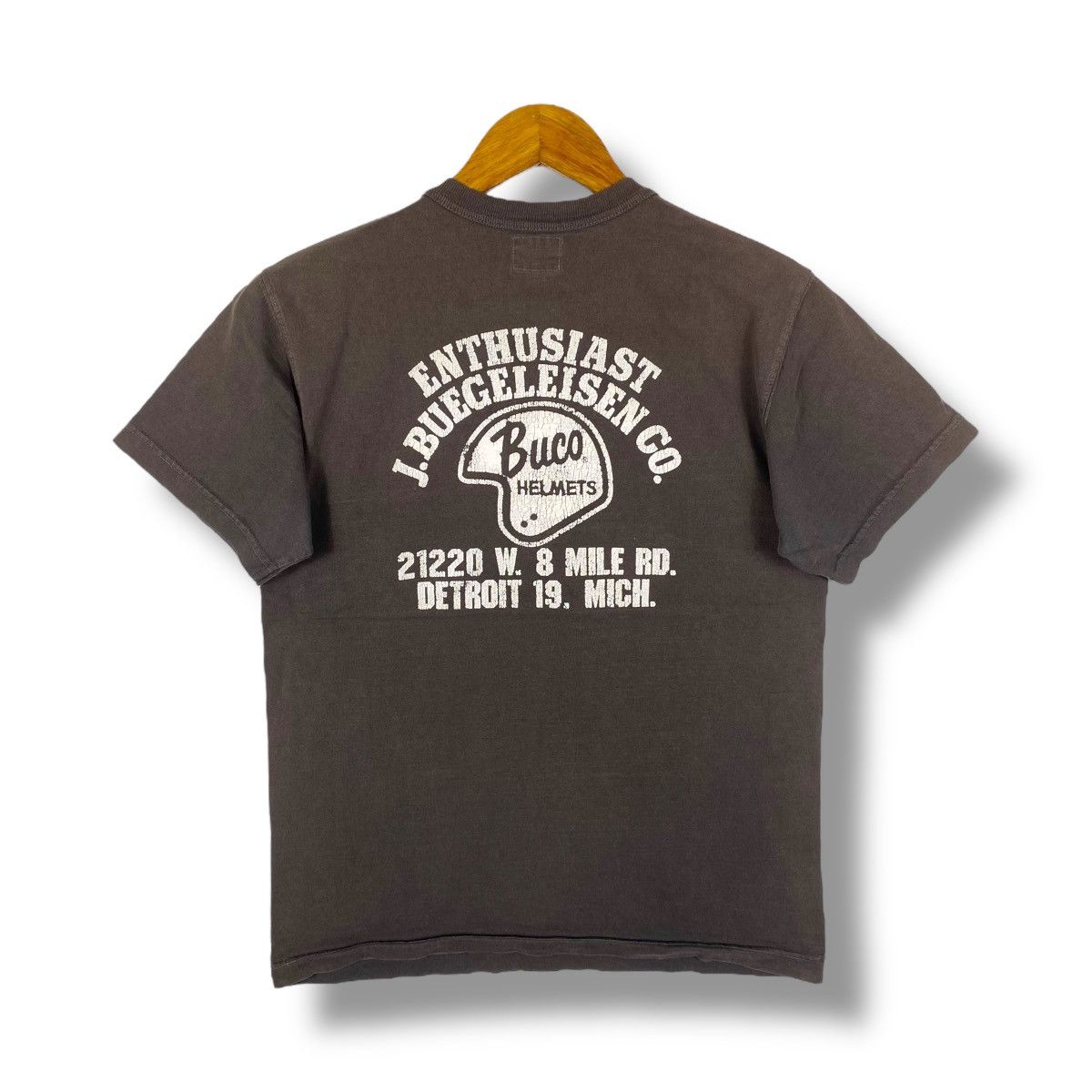The Real McCoy's BUCO HELMETS By The Real McCoy's Graphic Faded Tee Shirt Size US S / EU 44-46 / 1 - 1 Thumbnail