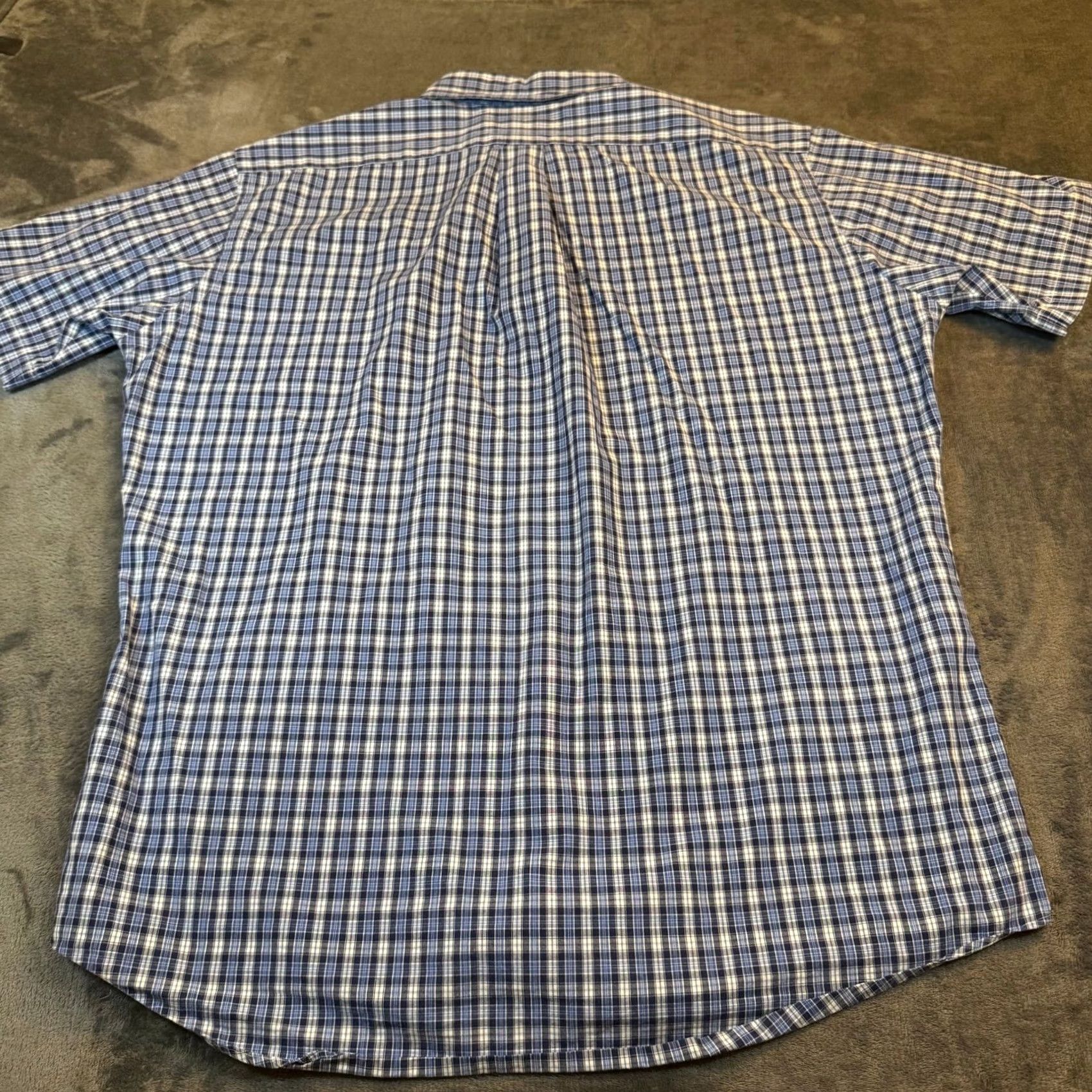 Ralph Lauren Ralph Lauren Button-Up Shirt Mens Large Blue Plaid Short Sleeve Custom Fit Button-Down Collar Embroidered Pony Logo Regular Fit Casual Business Size US L / EU 52-54 / 3 - 5 Thumbnail