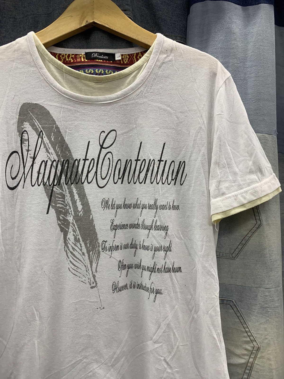 Hysteric Glamour × If Six Was Nine × Japanese Brand Dealetti double layers qoute style Size US M / EU 48-50 / 2 - 4 Thumbnail