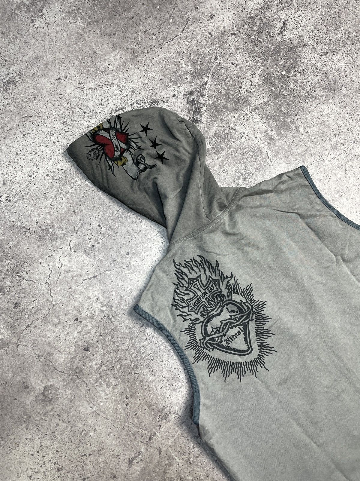 Insane Vintage 00s affliction TYPE goth opium STYLE hoodie