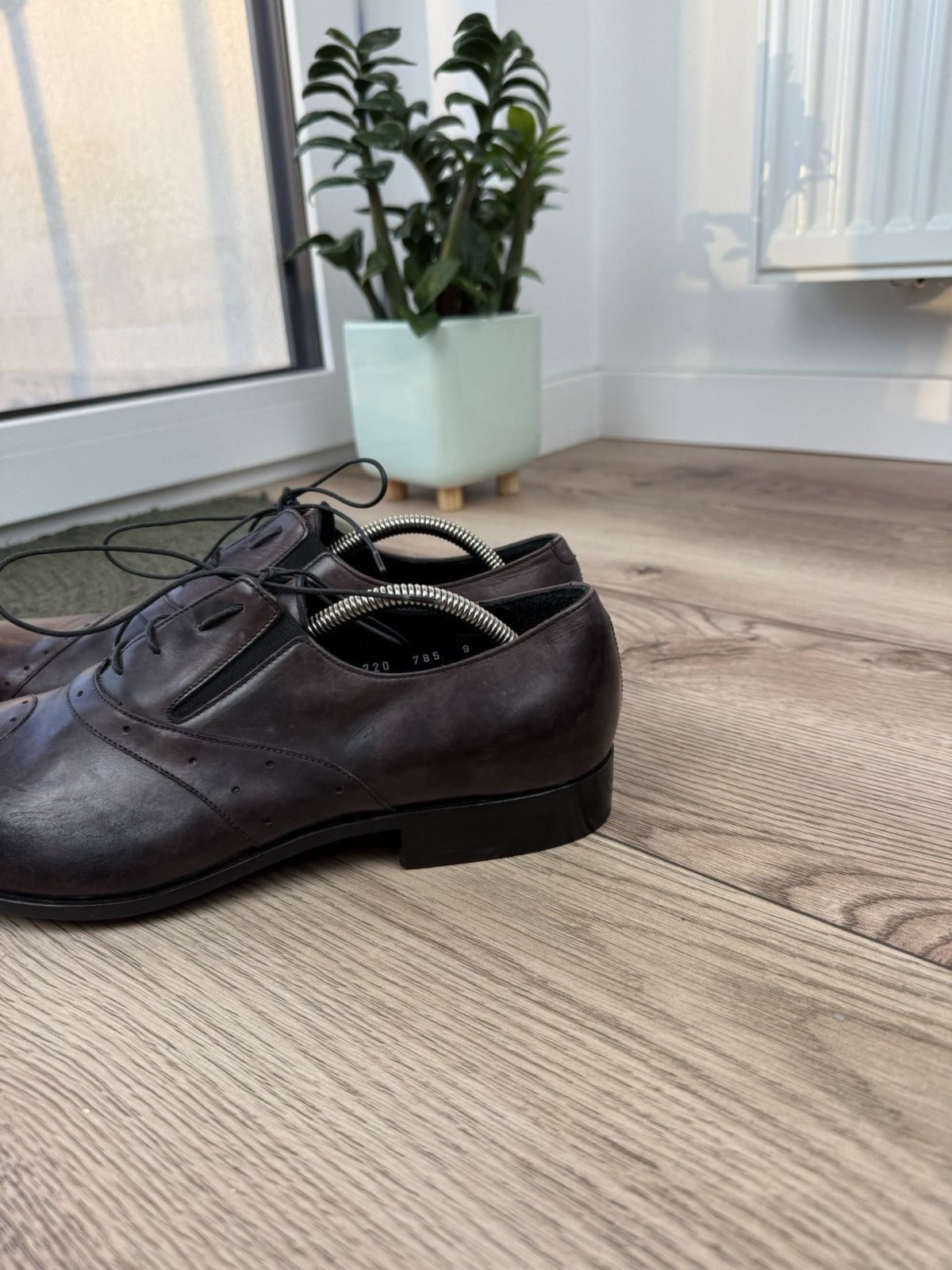 Francesco Smalto × Vintage Francesco Smalto Brown Derby Oxford Leather Shoes Size US 9 / EU 42 - 3 Thumbnail