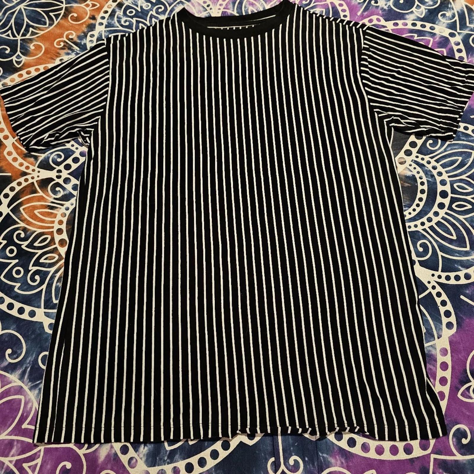 Designer Men's Black and White Stripped Shirt Size US M / EU 48-50 / 2 - 2 Thumbnail