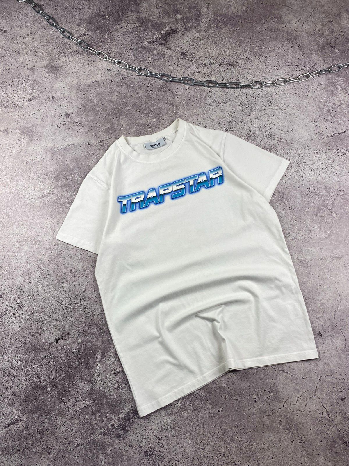 Pre-owned Trapstar London Y2k Streetwear Big Logo Tee In White
