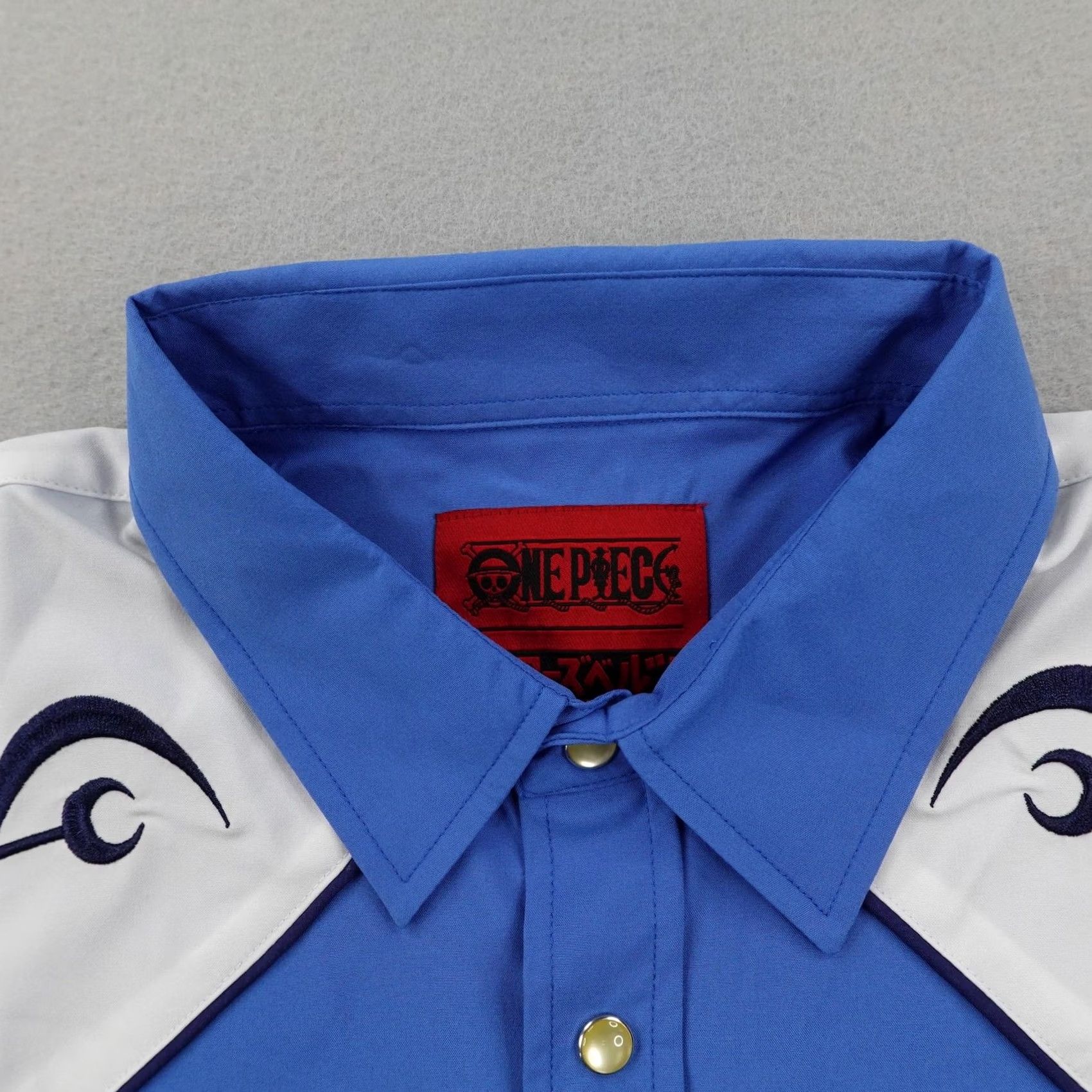 Vintage RSVLTS ONE PIECE Shirt Men Large Blue Pearl Snap Justice Roper Marine Size US L / EU 52-54 / 3 - 2 Thumbnail