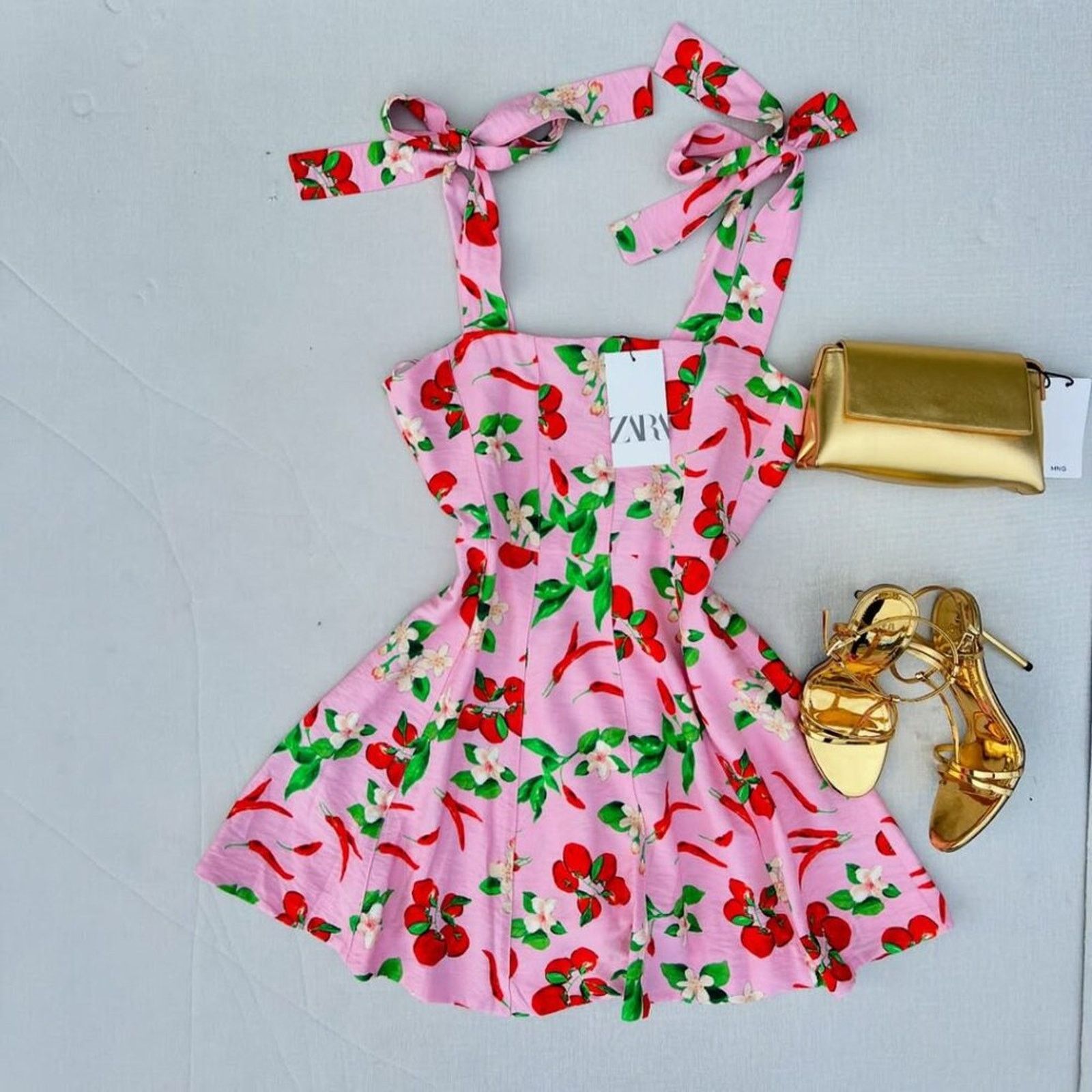 Zara ZARA A-Line Short Dress Size L / US 10 / IT 46 - 15 Thumbnail