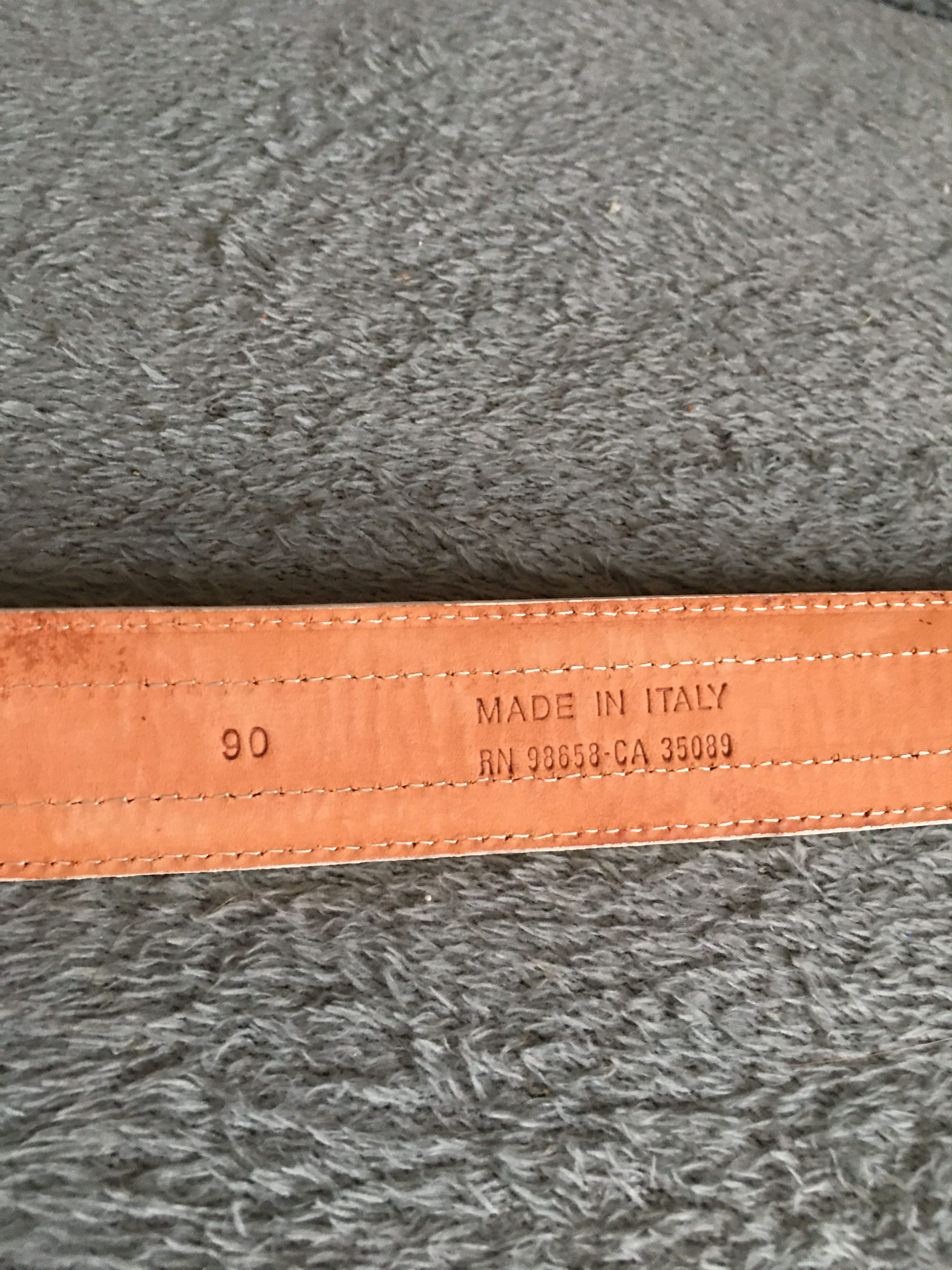 Paul & Shark Paul & Shark 90 Men's Leather & Fabric Belt Flags & Sharks Size 36 - 11 Thumbnail