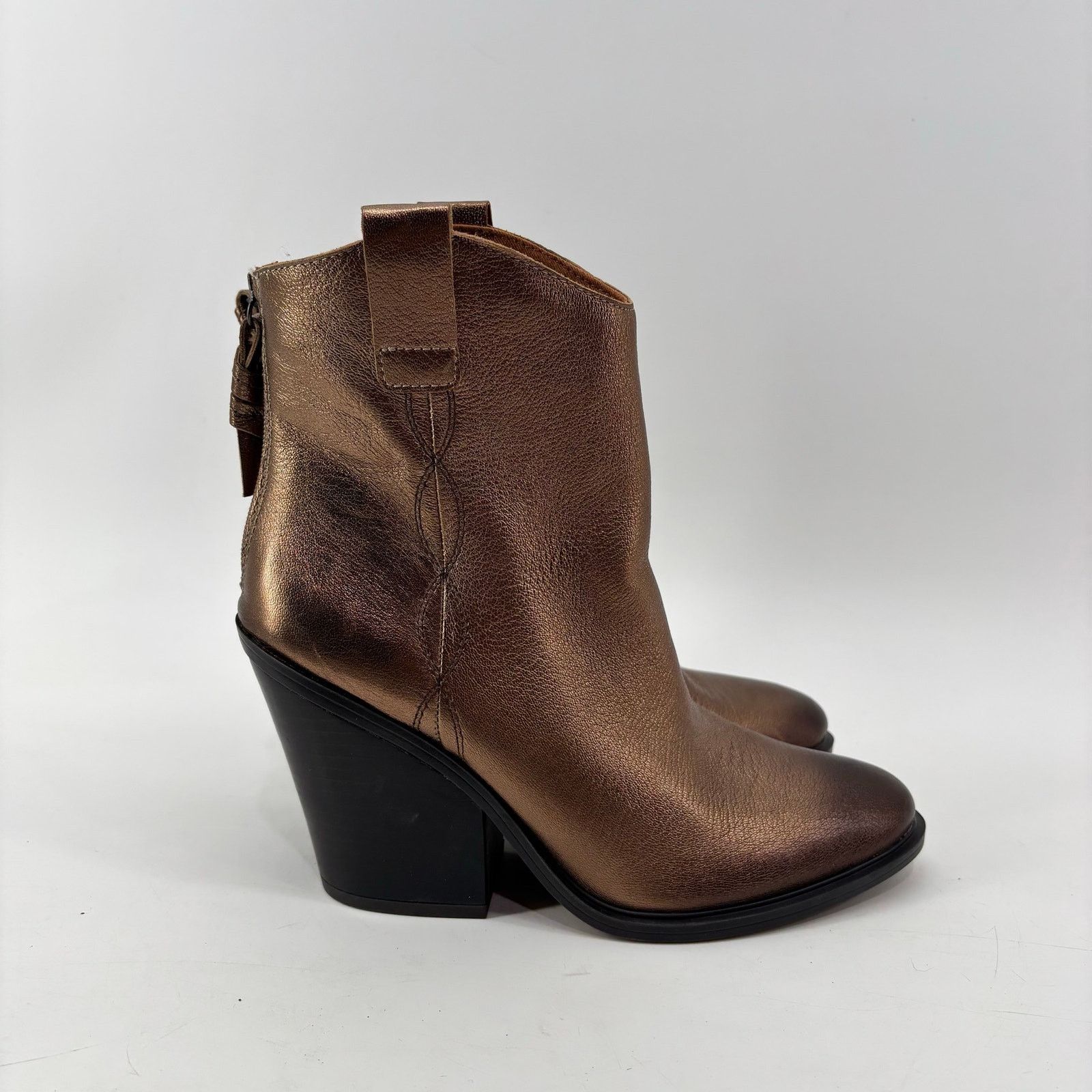 Franco Sarto Sarto Women’s 8.5 Germaine Bronze Metallic Boots Ankle Boots Size US 8.5 / IT 38.5 - 4 Thumbnail