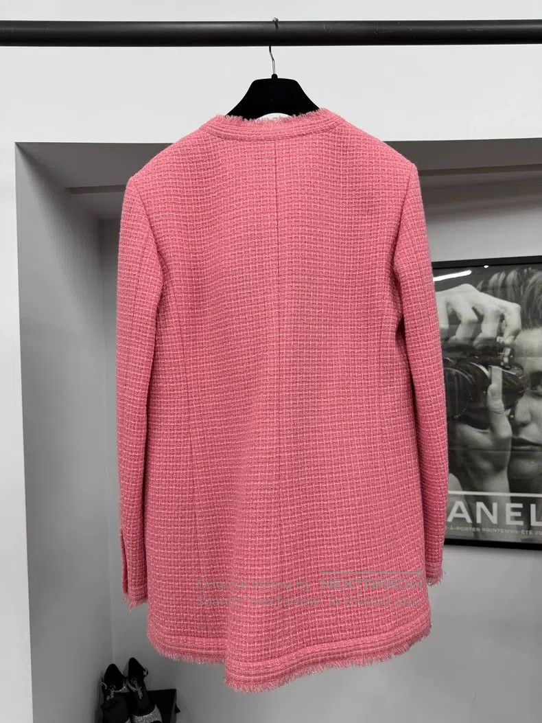 Chanel Chanel Pink tweed four-pocket jacket Size XS / US 0-2 / IT 36-38 - 3 Thumbnail