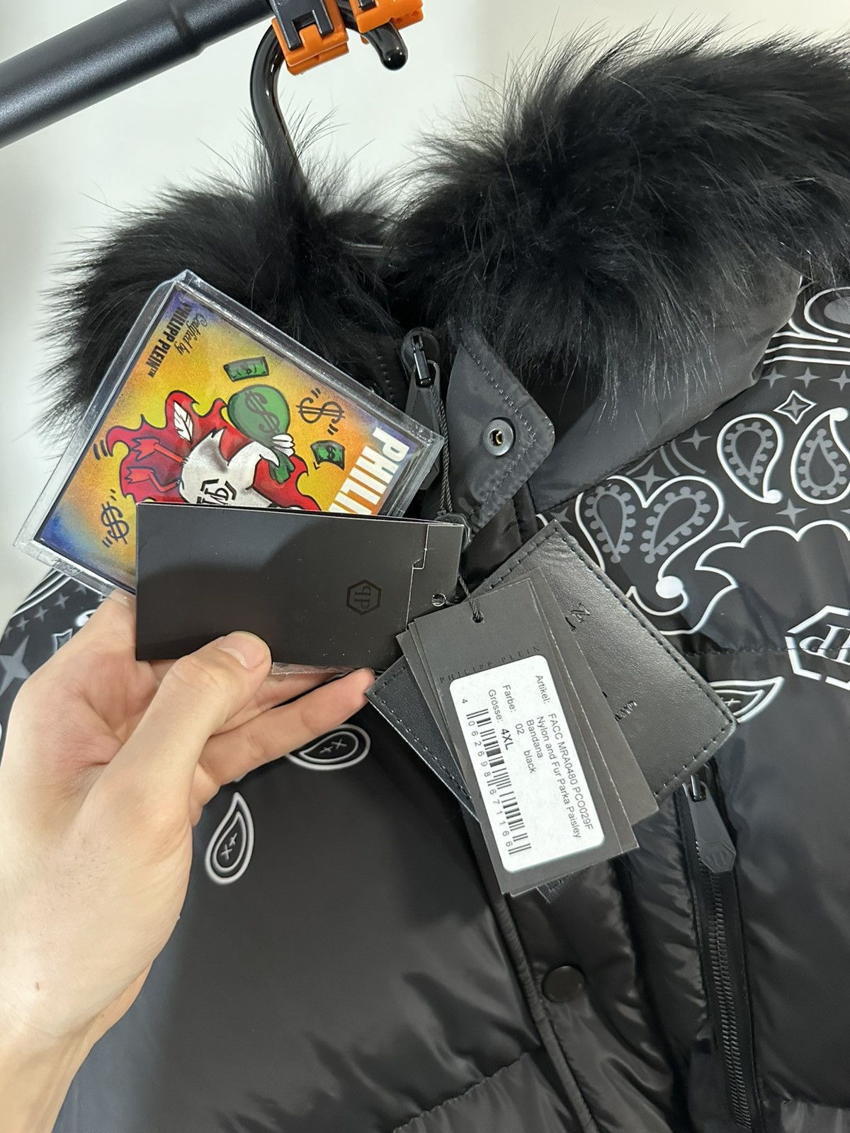 Philipp Plein Philipp Plein Paisley 4XL Puffer Skull Jacket Coat Size US XXL / EU 58 / 5 - 8 Thumbnail