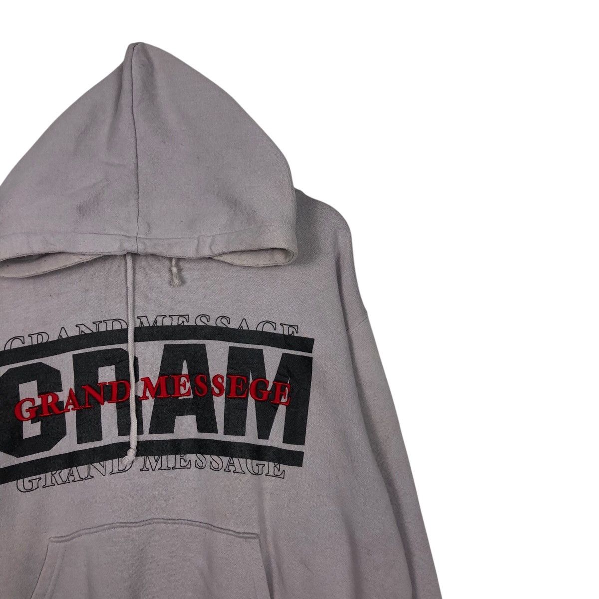 Japanese Brand 📌Vintage Hoodie Pull Over Grand Messege Spell Out Big Logo Size US L / EU 52-54 / 3 - 7 Thumbnail