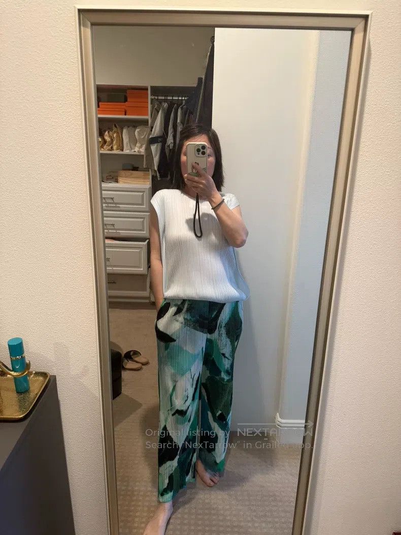 Issey Miyake Issey Miyake Floral Split Straight-Leg Pants Size 26" / US 2 / IT 38 - 6 Thumbnail