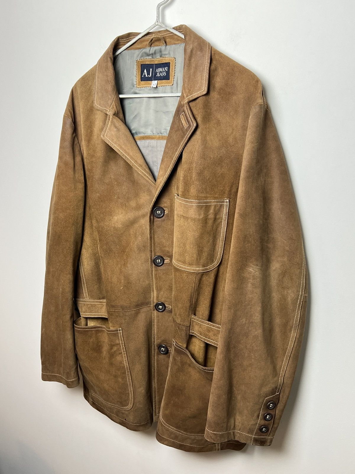 ジャケット・アウター Y2K archive ARMANI JEANS leather jacket Giorgio Armani armani y2k archive chore work leather jacket | Grailed