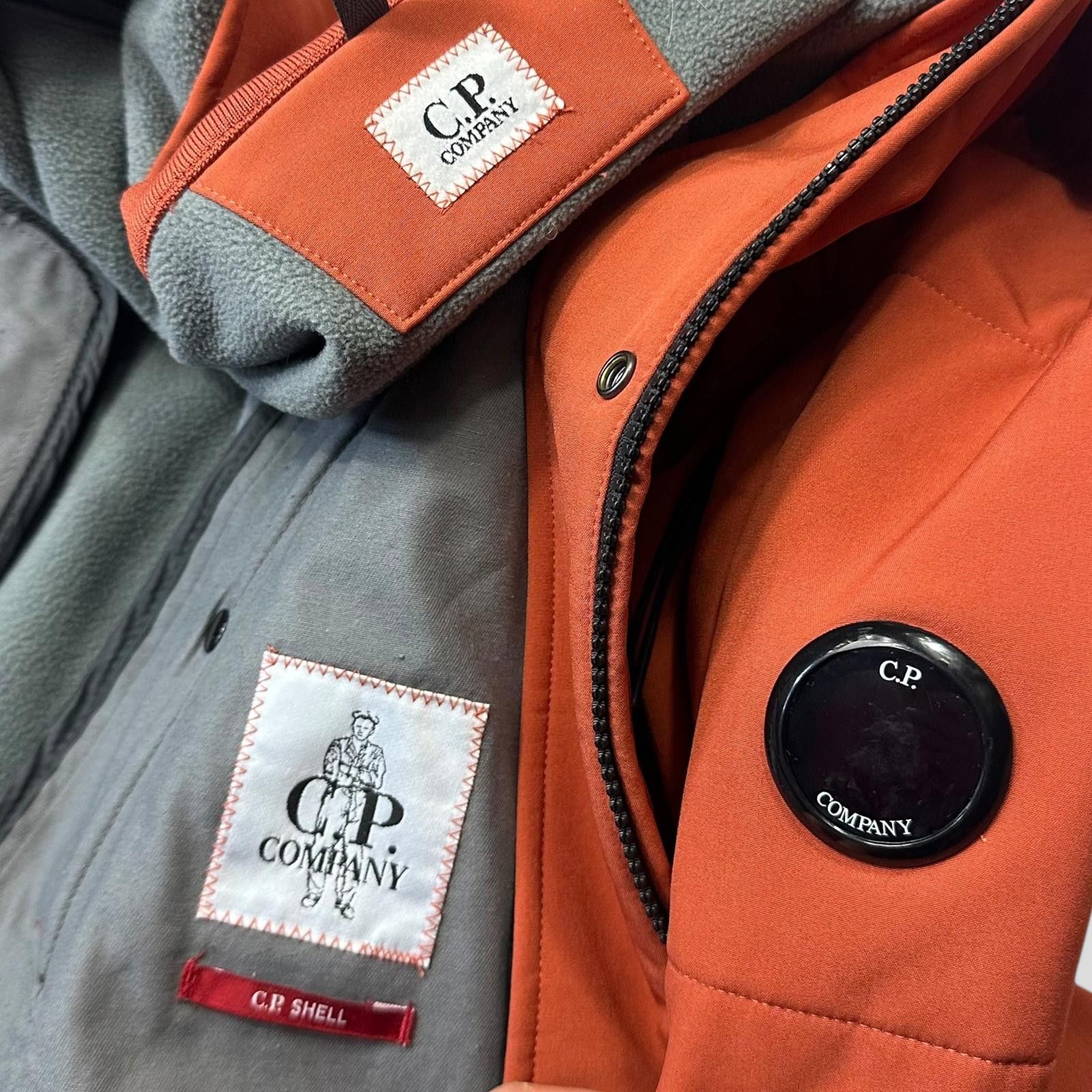 C.P. Company CP Company Orange Soft Shell Lens Bomber Jacket - IT50 (M) Size US M / EU 48-50 / 2 - 5 Thumbnail