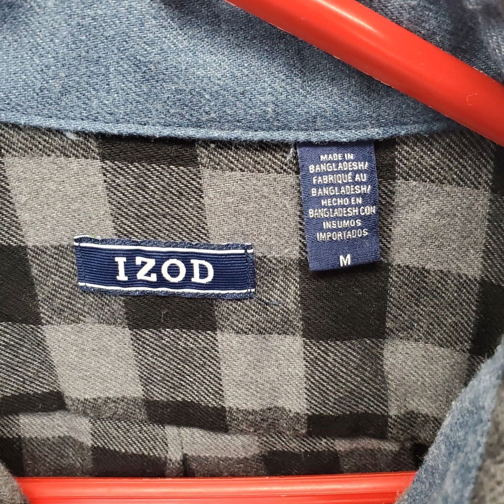 Izod IZOD Shirt Mens M Multi Check Pocket Long Sleeve Collar Button Down Size US M / EU 48-50 / 2 - 5 Thumbnail