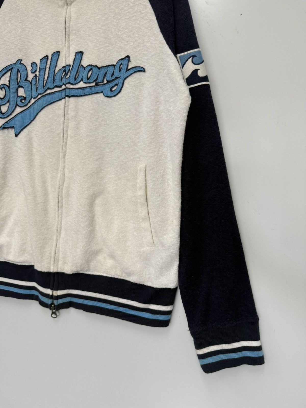 Billabong 🔥 BILLABONG COMPANY SURF Spellout Velour Zipper Sweat - M Size US S / EU 44-46 / 1 - 2 Thumbnail
