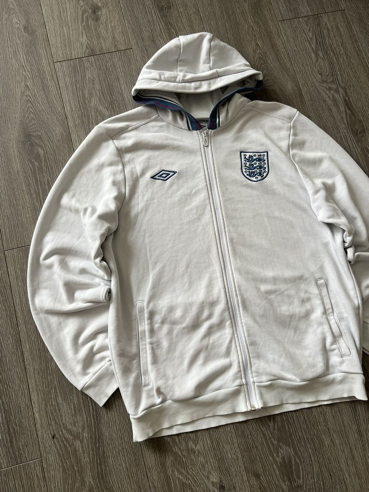 Umbro × Vintage Vintage Umbro England Football Hoodie Soccer Jersey Size US XL / EU 56 / 4 - 2 Thumbnail