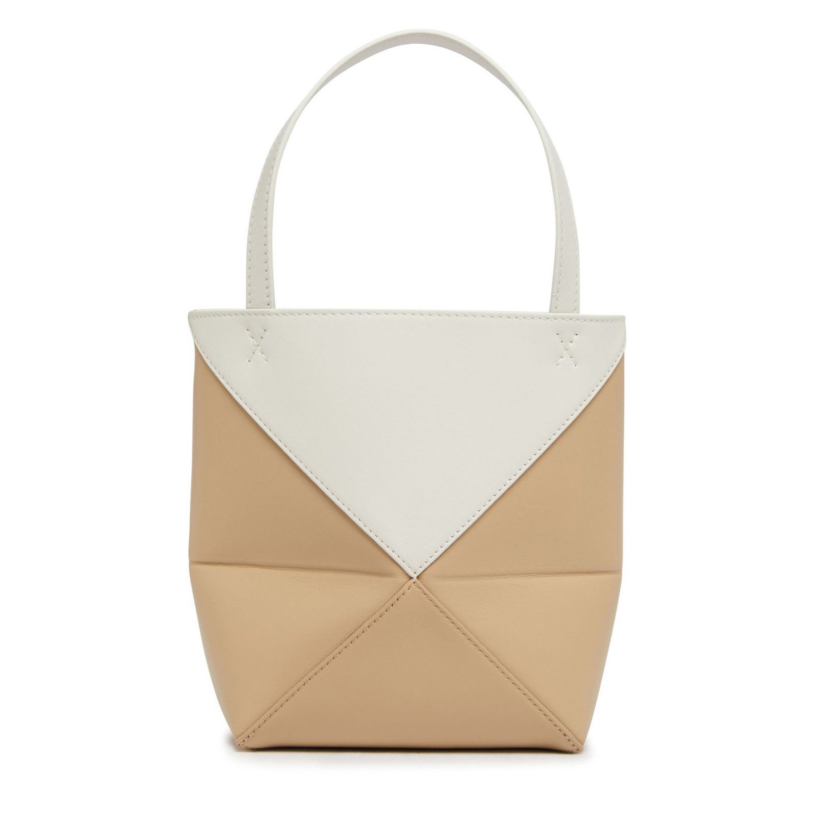 Loewe LOEWE Puzzle Mini Fold SOFT WHITE/PAPER CRAFT Leather Tote B Size ONE SIZE - 3 Thumbnail