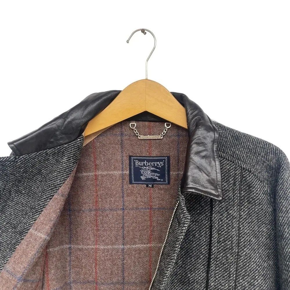 Burberry × Burberry Prorsum × Vintage VINTAGE BURBERRYS LONDON WOOL TARTAN INSIDE MIX LEATHER Size US M / EU 48-50 / 2 - 4 Thumbnail